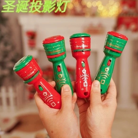 儿童圣诞节礼物幼儿园早教投影手电筒益智玩具发光图案宝