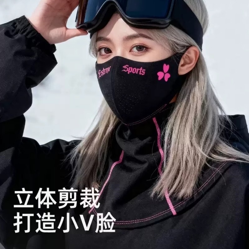 滑雪面罩口罩护脸保暖防风防寒滑雪专用挂耳围脖护具女骑行成人