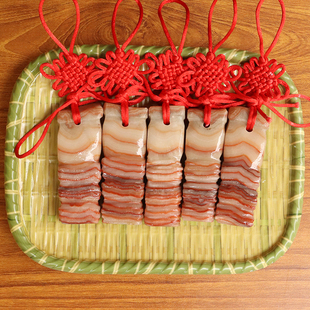 猪肉石天然肉石广西柳州红烧肉腊肉25 83mm808g五花肉摆件拼盘