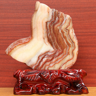 2cm1415g摆件 天然石材奇石摆件猪肉石五花肉桌面装 饰雕刻石17