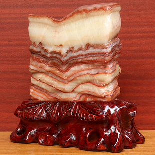 4cm1826g摆件 天然石材奇石摆件猪肉石五花肉桌面装 饰雕刻石16