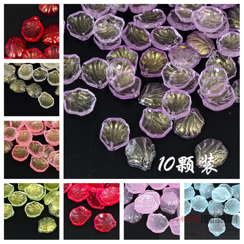 山茶花手工发簪捷克琉璃制作材料图片