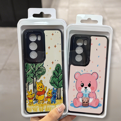 小胖壳+盒装适用OPPO A52 手机壳批发保护新款卡通全包女保护软男皮纹