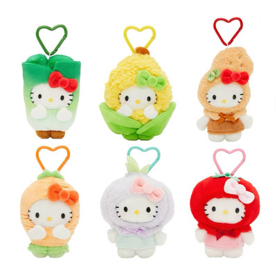 凯蒂猫hellokitty果蔬物语苹果菠萝KT可爱毛绒公仔玩偶包包小挂件