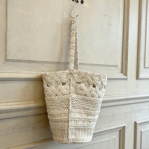 包包女2026新款春夏手工编织水桶包钩花单肩腋下子母大容量托特包