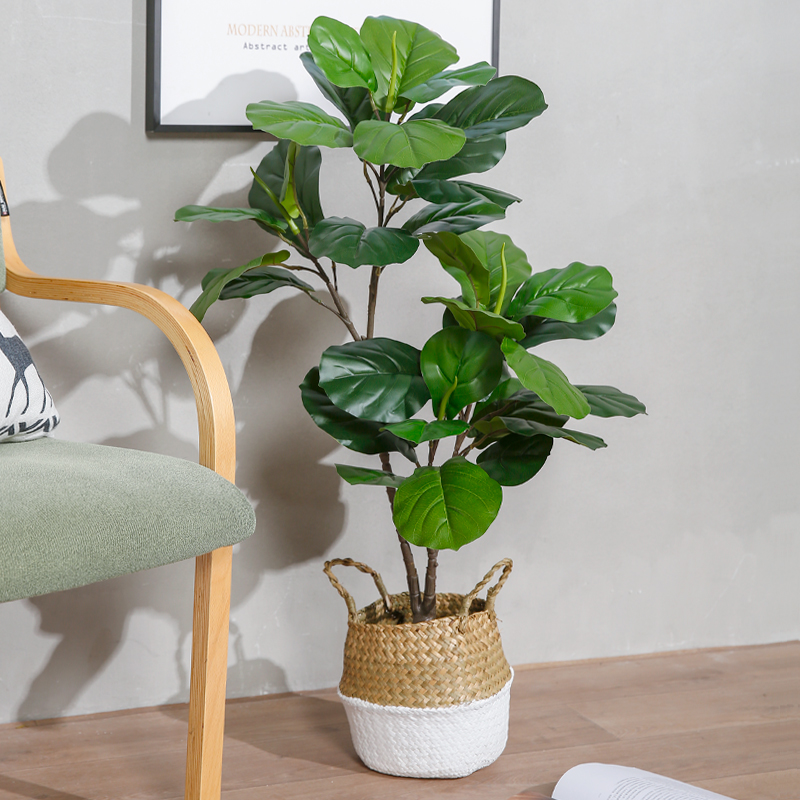 ins 北欧仿真植物假盆栽落地天堂鸟盆景室内装饰绿植旅人蕉树摆件