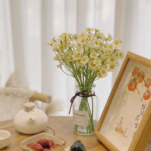 洋甘菊仿真花摆设小雏菊装饰花卉