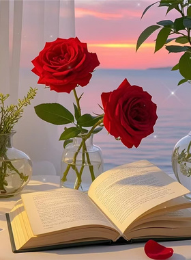 仿真玫瑰花床头花婚房情人节花束假花客厅餐桌干花摆设新婚装饰花