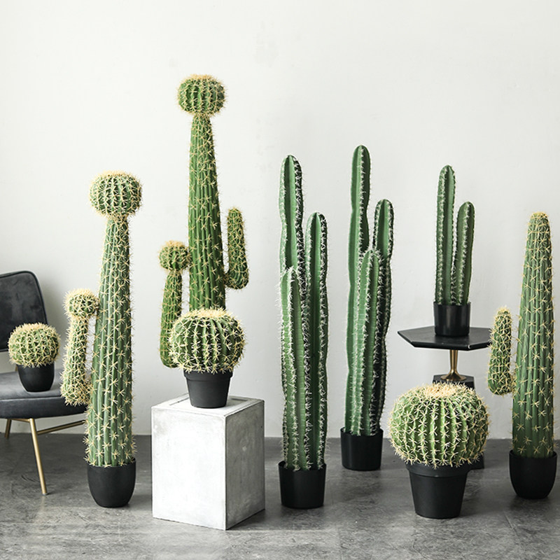 仿真仙人掌盆栽造景大型绿植仙人柱装饰假植物橱窗落地摆件仙人球