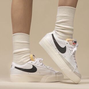 Blazer DJ0292 Platform 黑白防滑耐磨透气低帮板鞋 101 女款 Nike