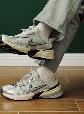 耐克/Nike V2k Run 银灰低帮复古百搭厚底老爹鞋跑步鞋 HJ4497