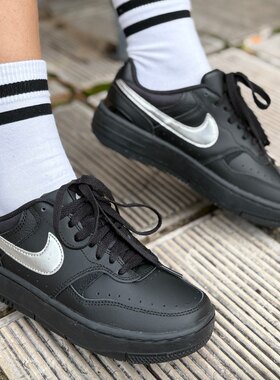 Nike Gamma Force 女款黑色舒适百搭潮流增高低帮板鞋 HQ1674-001