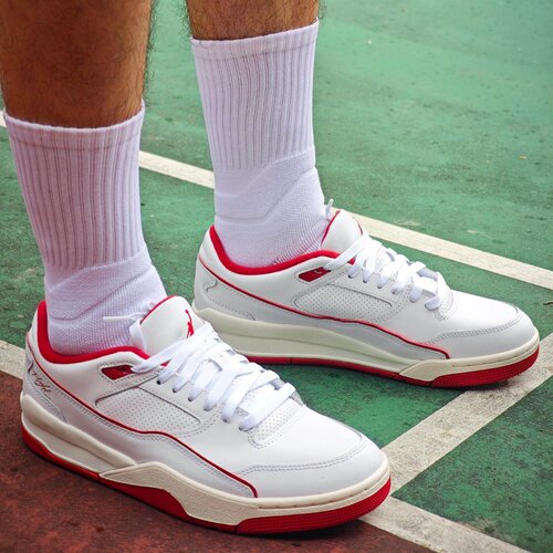 Jordan FLIGHT COURT男款白色舒适百搭低帮复古篮球鞋 HF3255-106