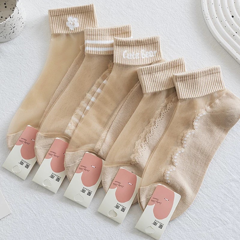 简约防勾丝夏季女士纯棉底丝袜