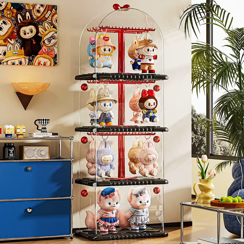 拉布布挂件展示盒包挂透明labubu毛绒公仔玩偶手办盲盒收纳展示架
