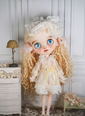 blythe小布娃衣“佳期如梦”蕾丝衣服洋装ob22ob24送妆公主裙