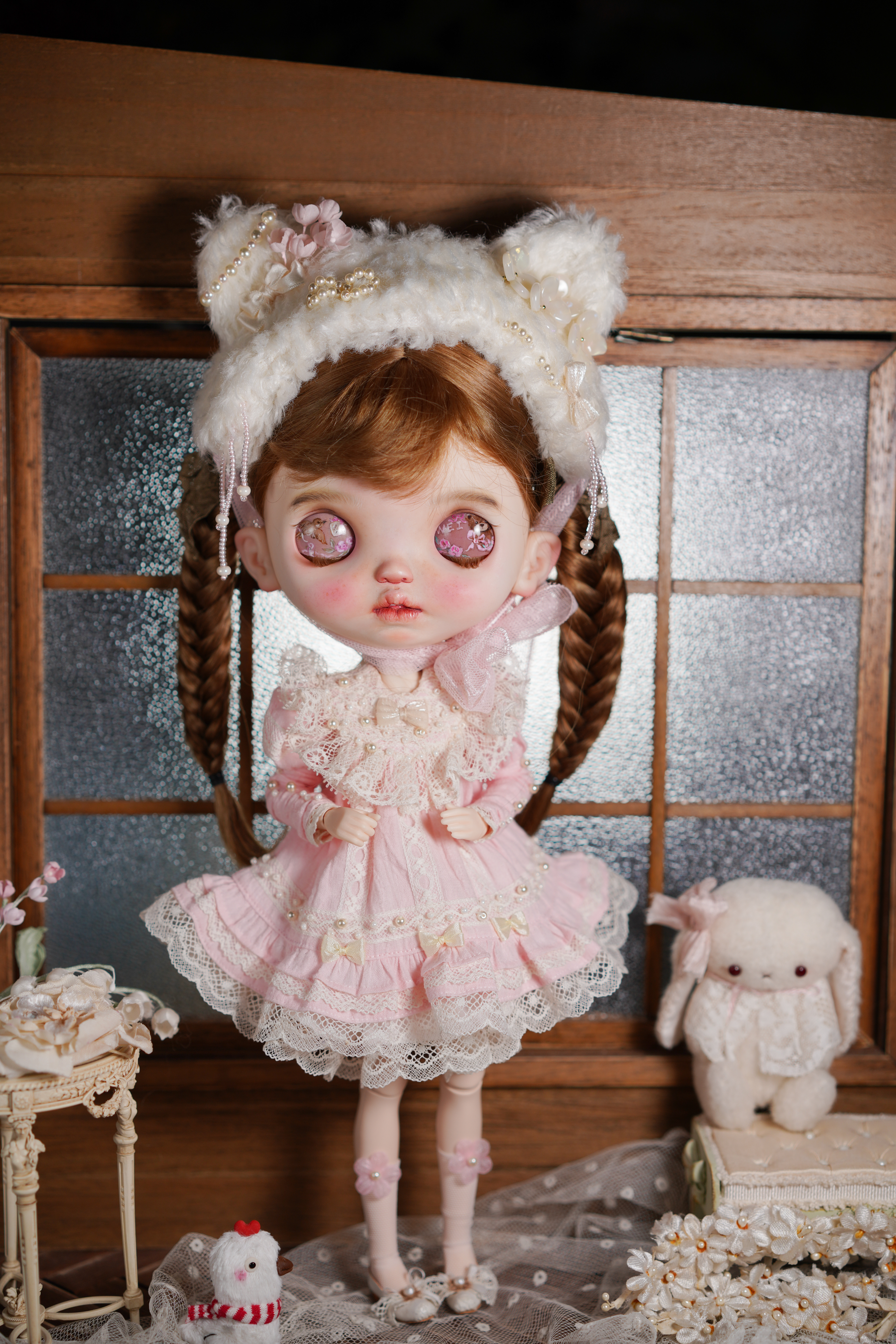 blythe小布娃衣“奶绒甜糕”洋装ob22ob24bjd6分娃衣蓝豆豆