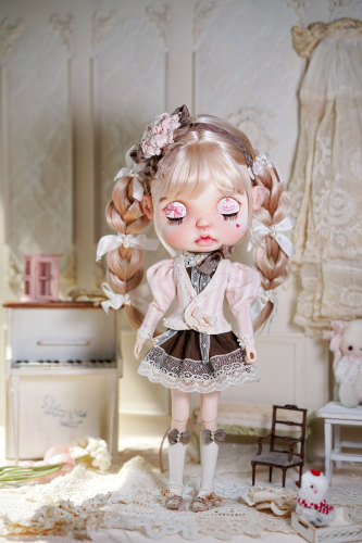 blythe小布娃衣“椿野札”6分ob24ob22娃衣礼服洋装套装