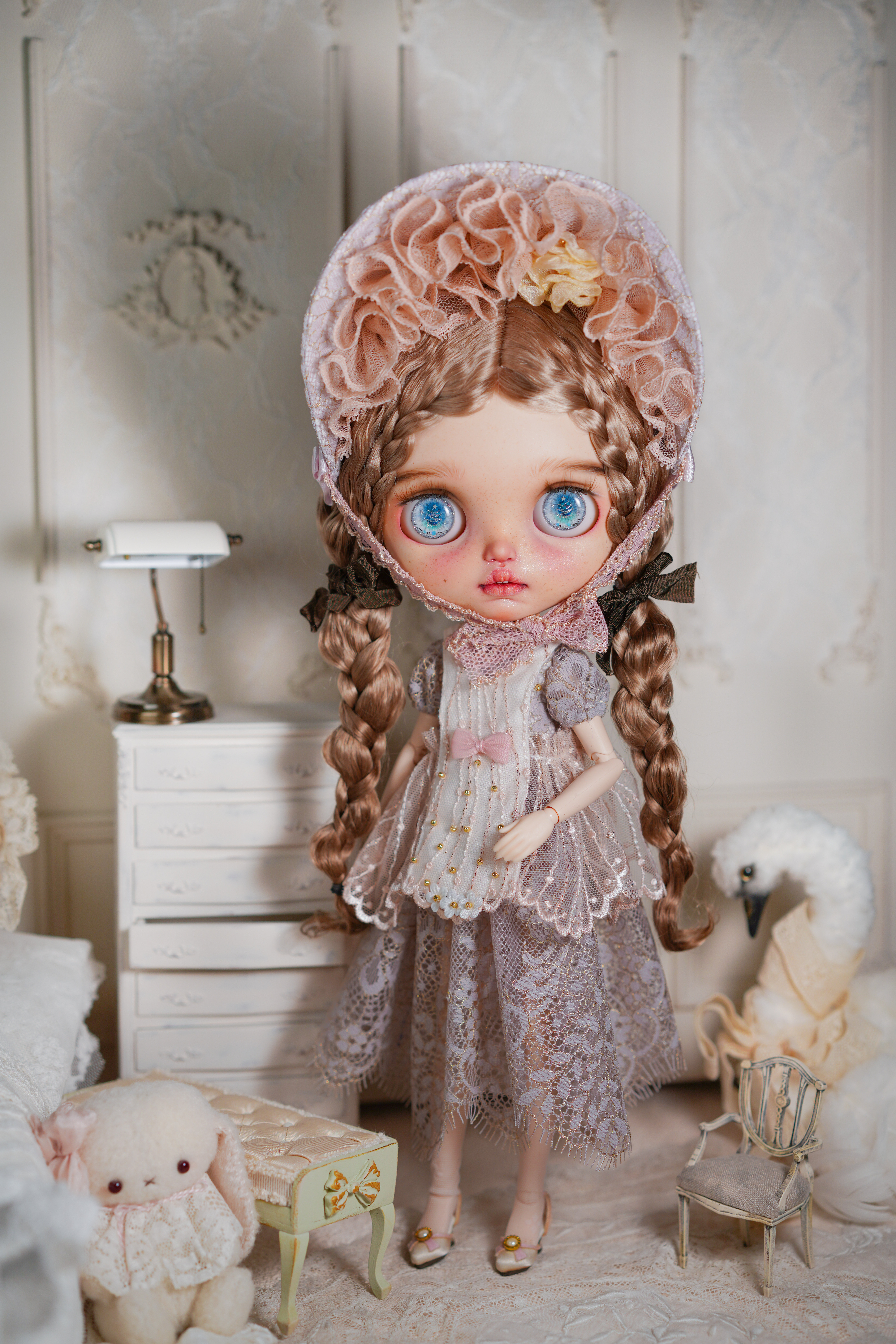 blythe小布娃衣“洛可可的低语”洋装ob22ob24bjd6分娃衣蓝豆豆