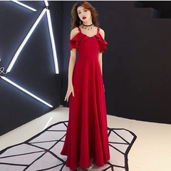 New style retro sweet long waist swing dress