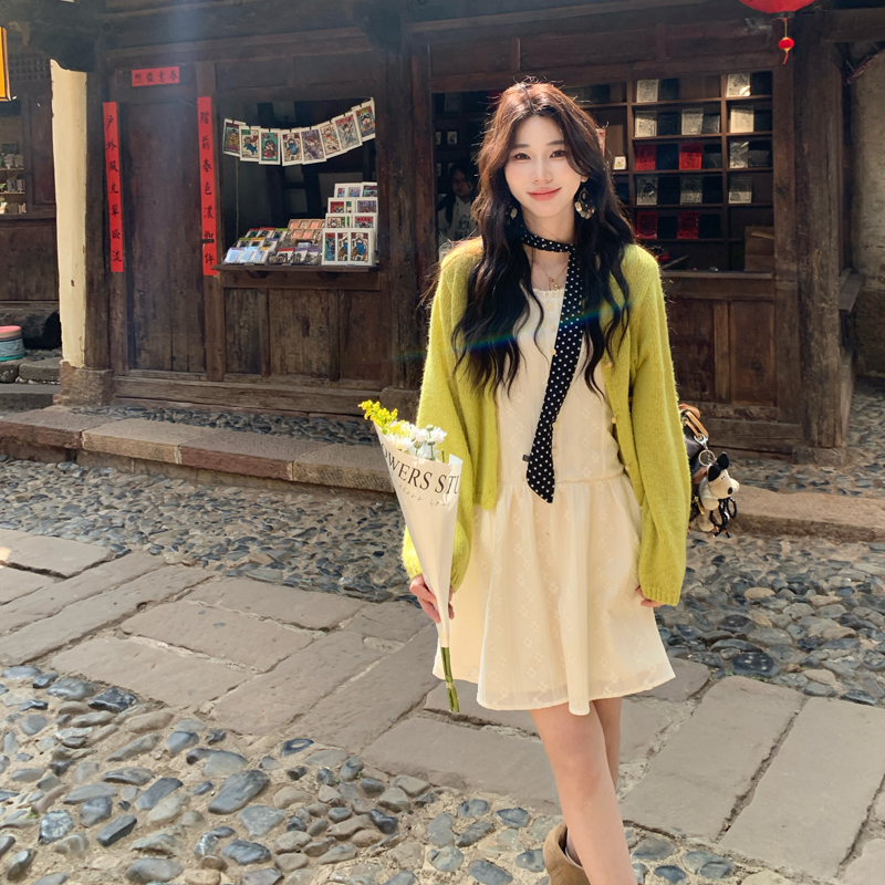 喜你而欢敲美暗纹花朵无袖连衣裙