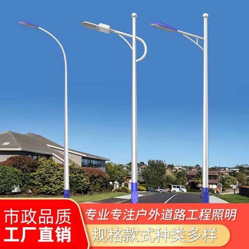 新农村LED市电路灯4米6米8米全套户外照明市政工程道路大功率路灯