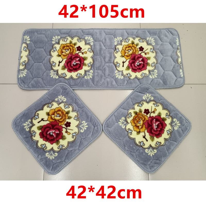 秋冬电车坐垫老年代步车座套微型小型汽车加厚毛绒防滑车垫三轮