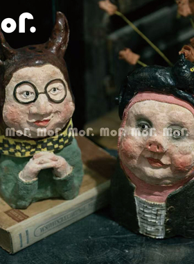 墨非 侘寂风原创手工陶艺陶瓷摆件儿童房玄关边柜客餐厅茶几装饰