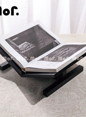 墨非 现代木质高级书架杂志架摆件 样板间售楼处书房酒店装饰摆件