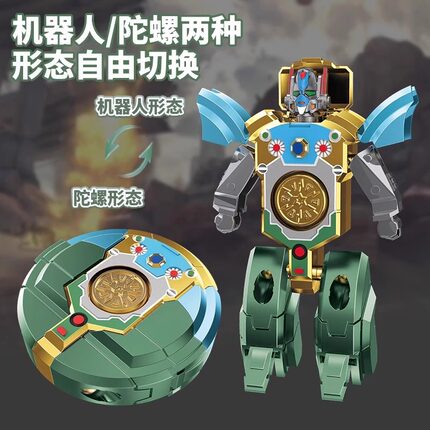 指尖陀螺玩具可变形机器人高级暴躁机械联动手指陀螺儿童益智玩具