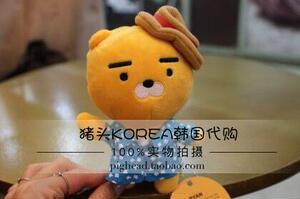 现货 韩国防弹少年团KaKA金南俊小蓝帽狮子Ryan兔子屁桃衣服玩偶