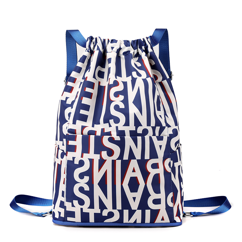 可折叠女大容量防水简易抽绳包