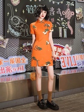 国潮改良旗袍女2025年夏季新款小个子日常可穿年轻少女连衣裙短款