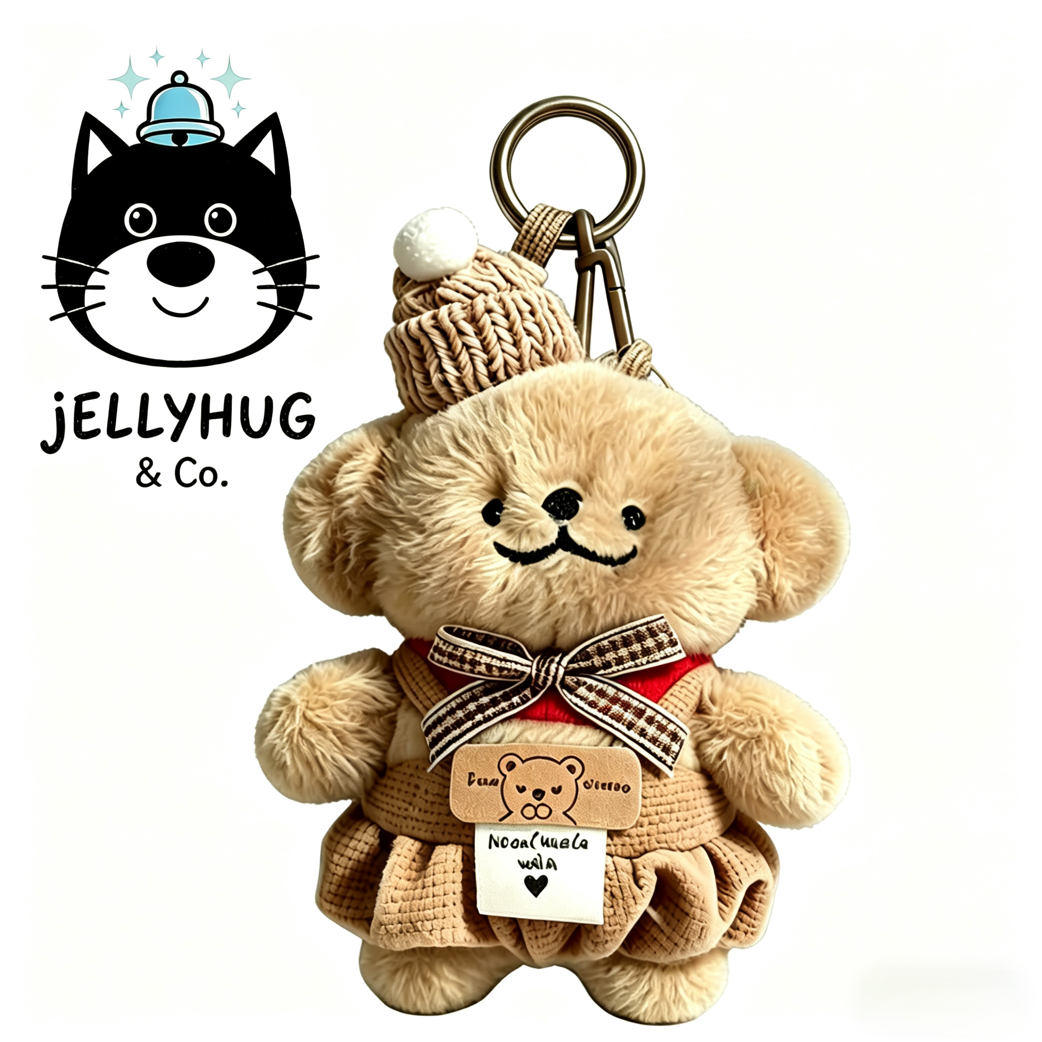 英国jellyhug可爱背带线条小狗毛绒公仔挂件书包挂饰玩偶情侣礼物