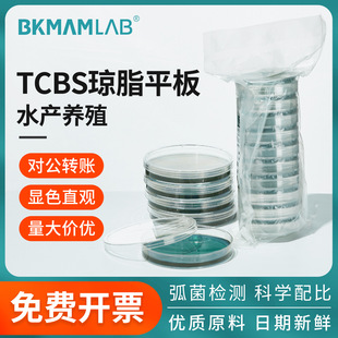 比克曼生物水产弧菌检测盒9cm10个/包tcbs一次性平皿琼脂平板