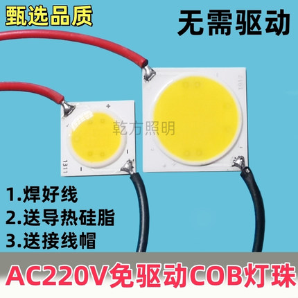 led草坪灯交流AC220V免驱动cob灯珠芯片贴片无需驱动光源灯片30W