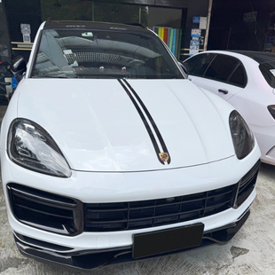 适用于保时捷卡宴车贴拉花 Cayenne Coupe改装引擎盖侧裙装饰贴纸