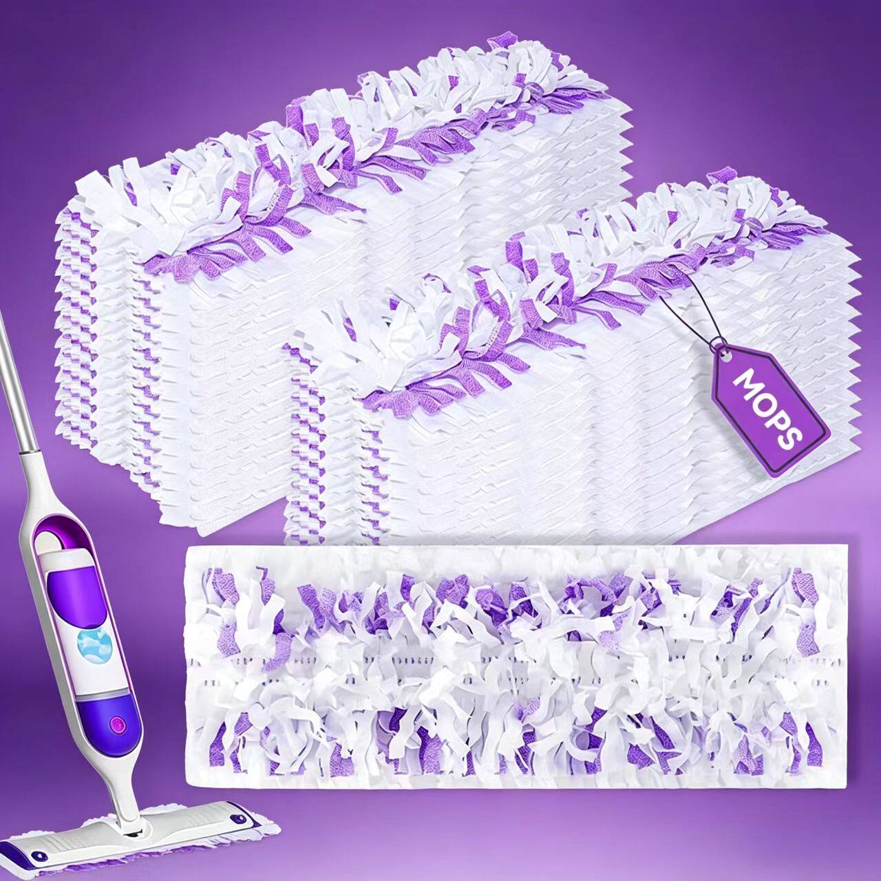 适配Swiffer PowerMop一次性拖把布干湿两用地板清洁布吸水替换垫