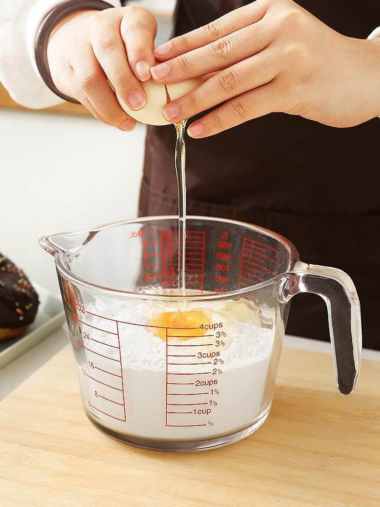 牛奶787-1杯家餐用带度耐热玻杯子璃微波炉加刻热儿童早杯烘焙量u