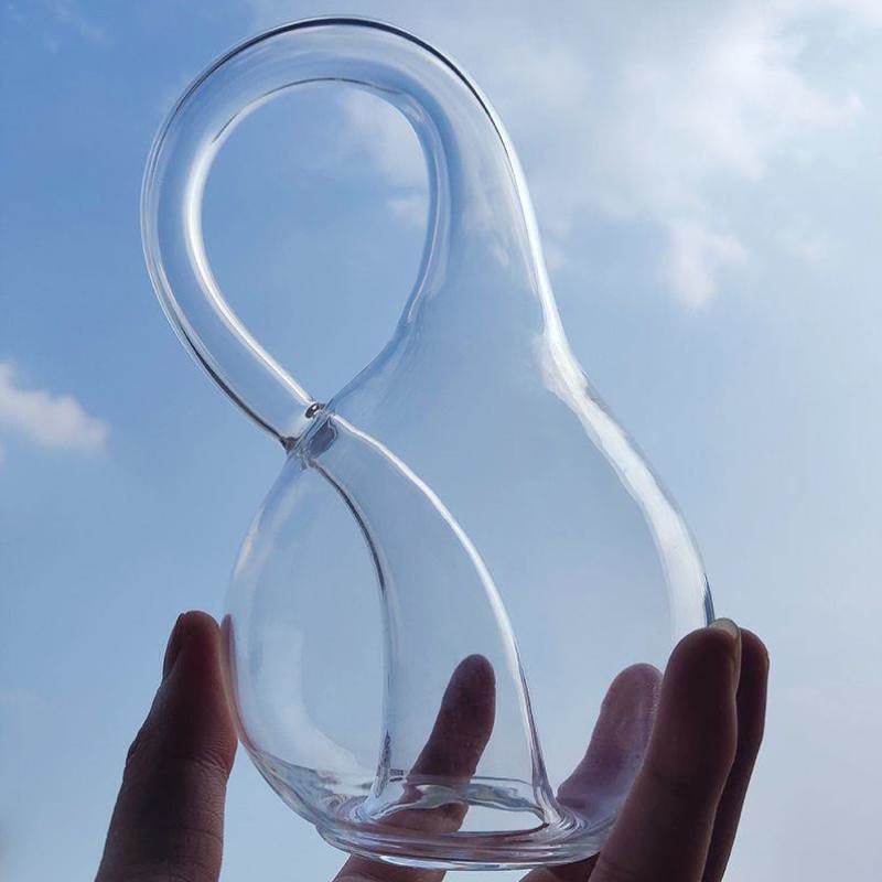 克莱因瓶四维空间模型装不满的玻璃瓶子加厚创意礼品小号摆件QU