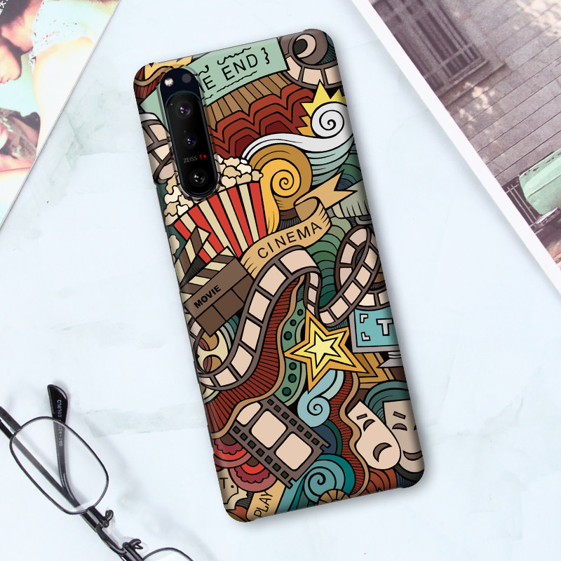 索尼xperia5ii手机壳原创涂鸦 适用sony5iidual半包硬壳保护套欧美