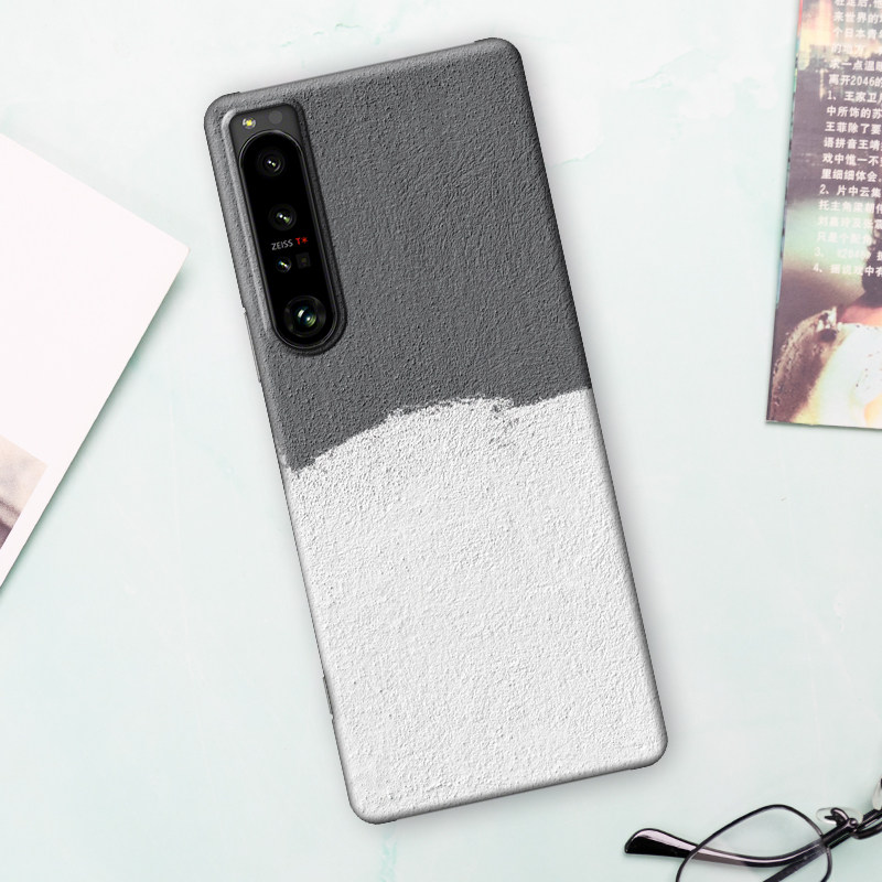 索尼Xperia 1 IV手机壳适用SONY半包浮雕夜光创意简约防摔硬男女XQ-CT72新款超薄保护套日系浮世绘撸背壳X1m4
