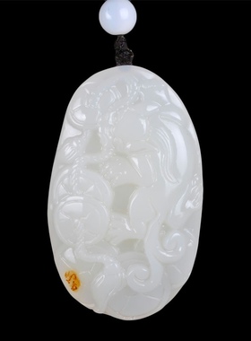 玉器疆和田玉籽料羊脂玉白玉手把件 和田玉昆仑玉羊脂玉貔貅手把