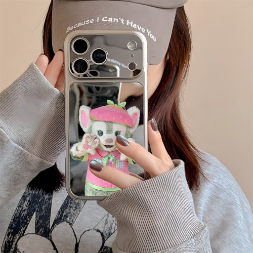 杰拉多尼手机壳镜面适用苹果iPhone17pro max补妆镜子苹果16pro夏日草莓1513可爱少女1412康宁壳15公仔秒变17