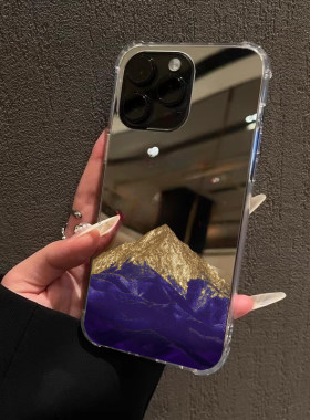 紫金山脉镜面手机壳适用iPhone16promax苹果13金峰紫境OPPOReno14招财三星S25华为Mate70荣耀90小米15VIVOX80
