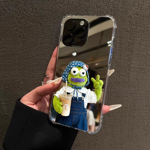 潮牌kt猫少女丑鱼手机壳适用苹果iPhone17pro max苹果16比奇堡华为Mate70proOPPOReno16小米13三星S25vivos60