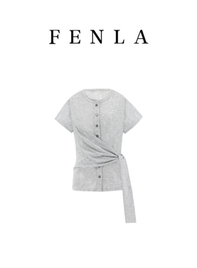 【惠姐私服】独特洋气减龄收腰T恤上衣设计感修身上衣83780-83781