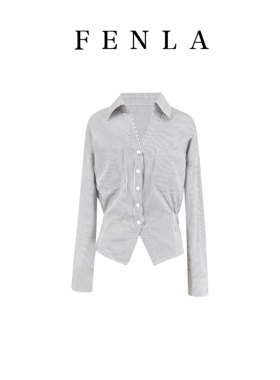 【惠姐私服】极简风设计感小众上衣高级感长袖衬衫 82918