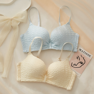 无痕内衣女薄款 小胸聚拢无钢圈少女学生收副乳大胸显小文胸罩夏季