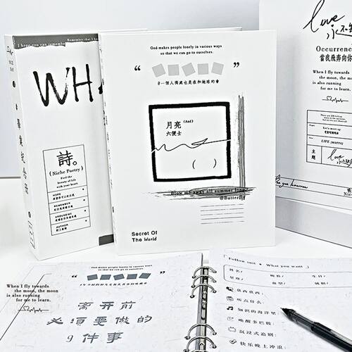 同学录白色简约男孩女孩毕业纪念册创意小众留言本高级感精致活页